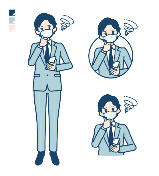 简单的西装商人mask_智能手机叹息图片下载