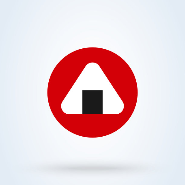 日本饭团的标志图标或标志。饭团是日本料理的概念。日本料理米饭菜肴app矢量插画。图片下载