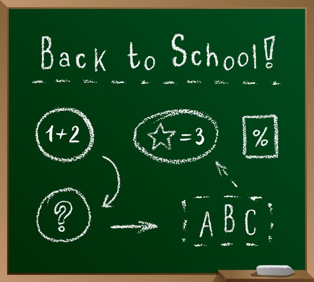 回到学校向量。图在黑板图片下载