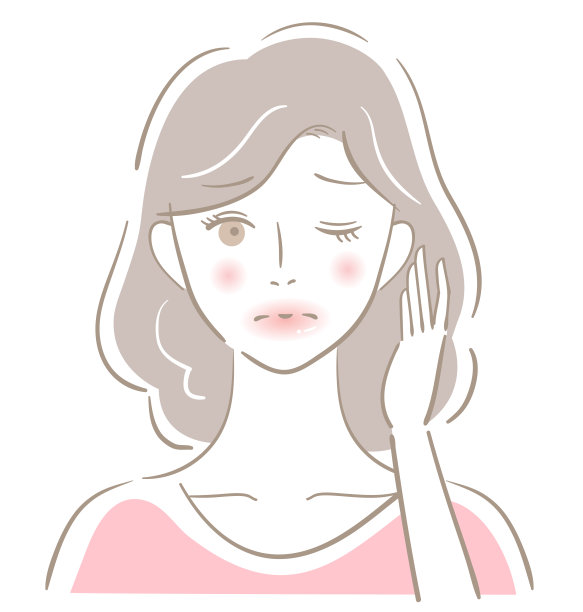 灰白头发的女人插图。美容护发理念图片下载