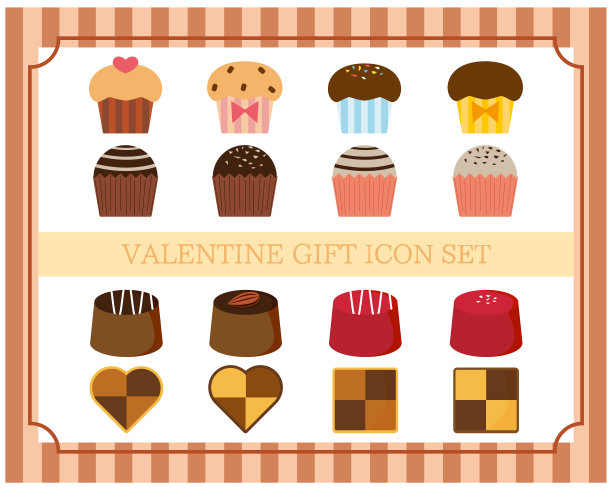 矢量插图的情人节的糖果。巧克力。图片下载