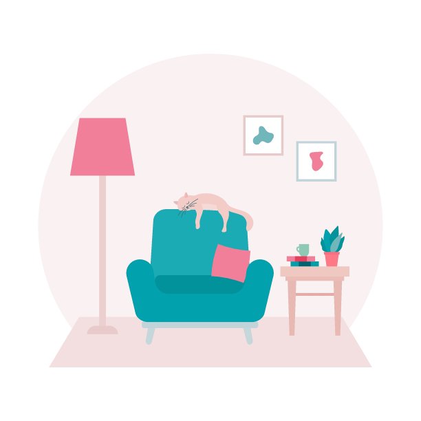 猫的插图图片下载