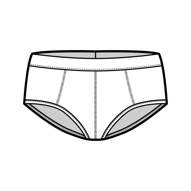 Trunk三角裤内衣技术时尚插图与弹性裤腰，运动风格的皮肤紧。平的内裤图片下载