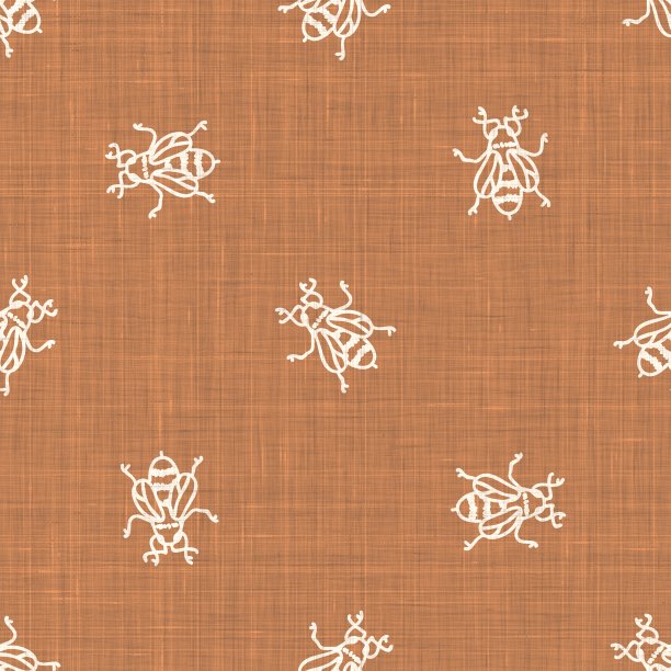 无缝背景甲虫昆虫性别中性模式。异想天开的极简大地色调。儿童托儿所墙纸或波西米亚卡通虫时尚全印。图片下载