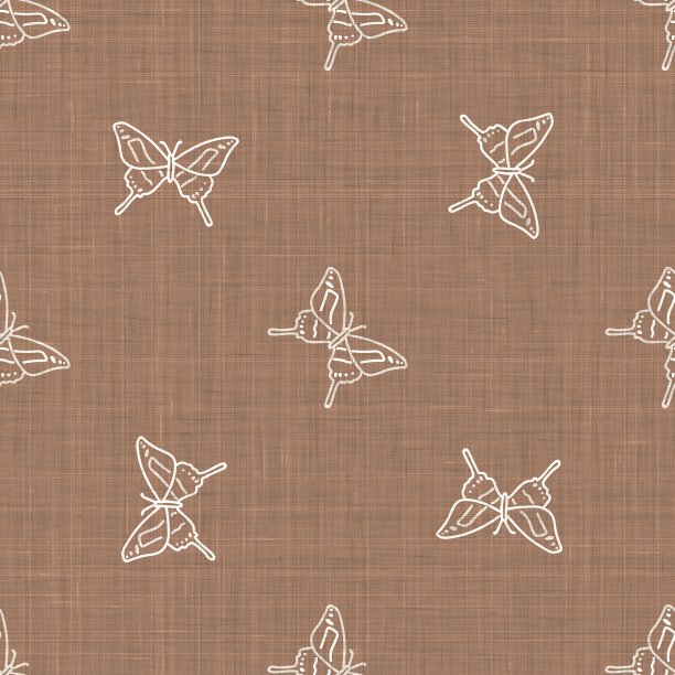 无缝背景蝴蝶中性模式。异想天开的极简大地色调。儿童托儿所墙纸或波西米亚卡通虫时尚全印。图片下载