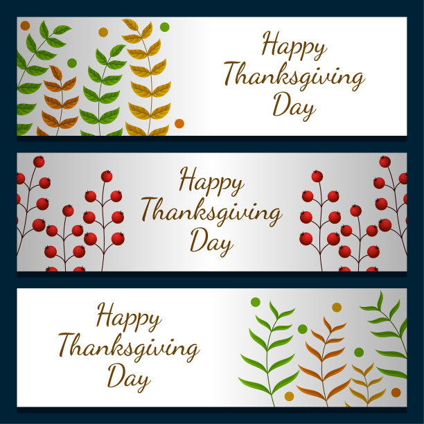 感恩节横幅，海报，贺卡和邀请背景。秋季的题词。矢量插图。图片下载