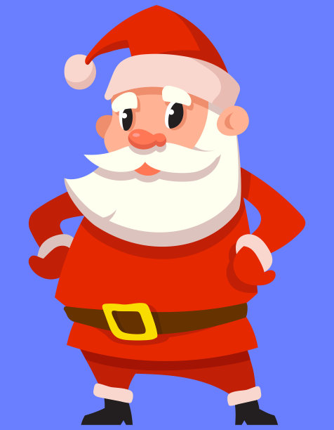 圣诞老人的手放在腰带上。图片下载