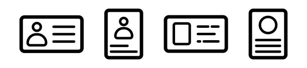 一套身份证图标在线风格图片下载