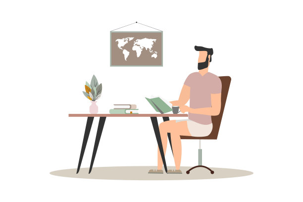 收集阅读的人或学生学习和准备考试。集书迷、读者、现代文学爱好者于一身，孤立于白色背景之上。平面卡通矢量插图。图片下载