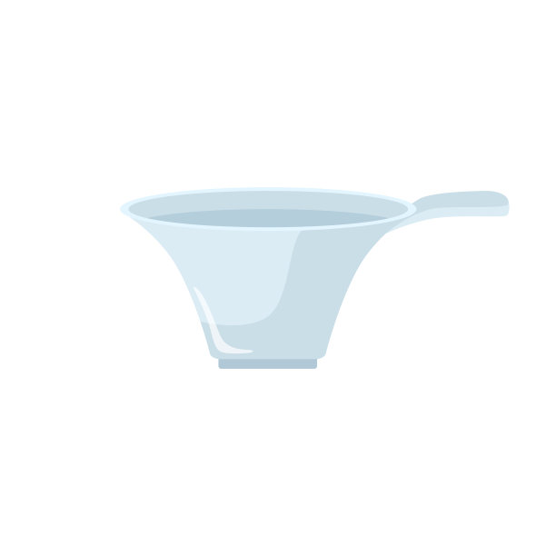 白色背景的中国茶道滤器。亚洲传统元素孤立在风格扁平图片下载