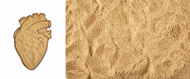 玛咖粉心型碗-白色背景图片下载