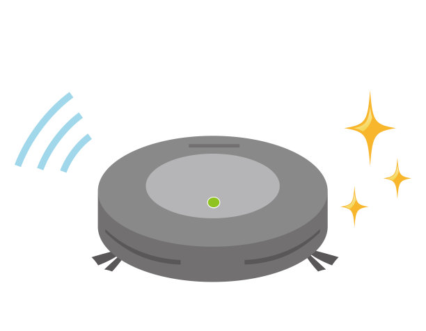 吸尘器机器人矢量图。图片下载