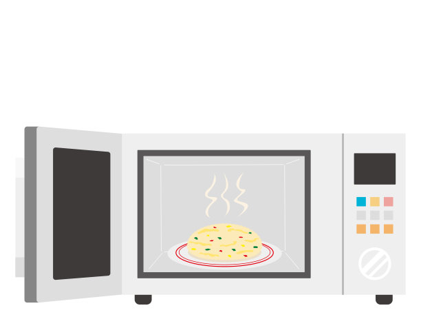 微波炉矢量图。家用电器。图片下载