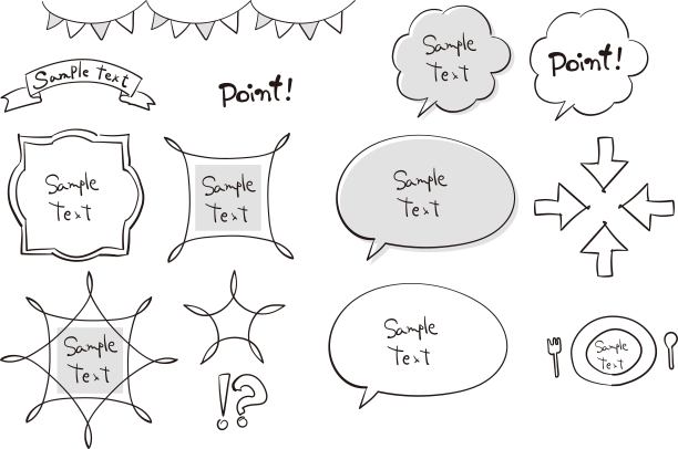 手绘简单的单色框架图片下载