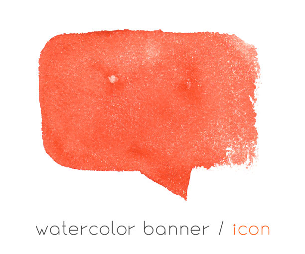 绿色水彩演讲气泡涂鸦为有机标签设计，健康食品博客符号。图片下载