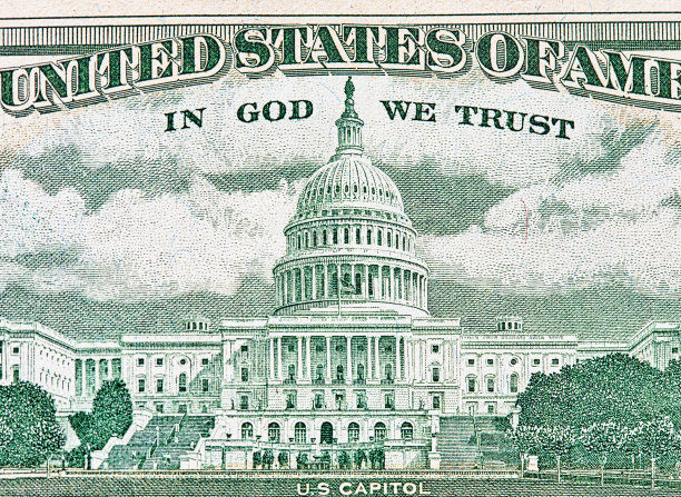 美国国会大厦50美元纸币的细节图片下载