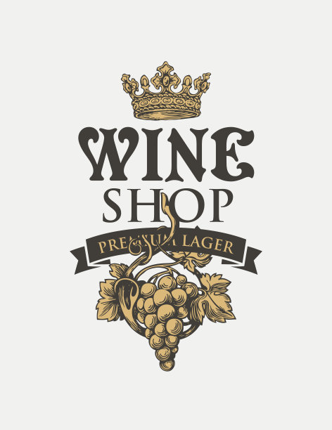 带有葡萄串和花冠的葡萄酒商店横幅图片下载