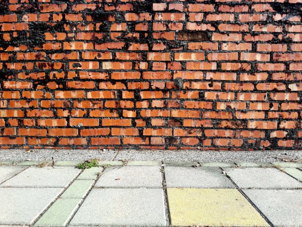 古老的红砖墙。背景纹理图片下载