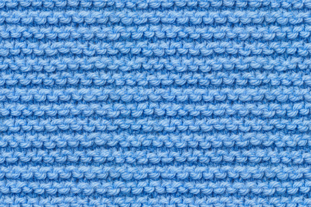 蓝色针织品织物质地。特写衣服背景图片下载