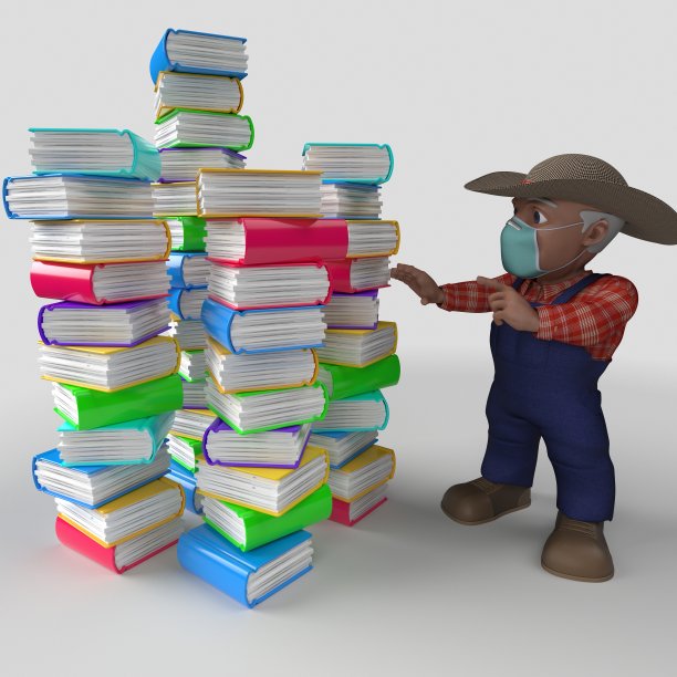 3D卡通农民角色图片下载