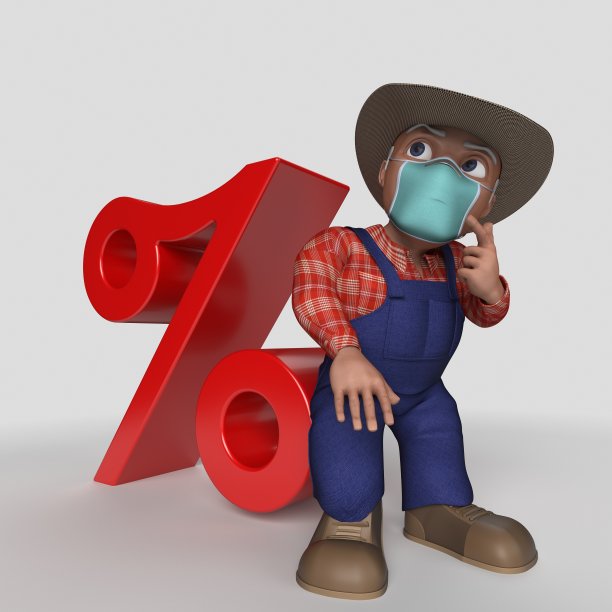 3D卡通农民角色图片下载