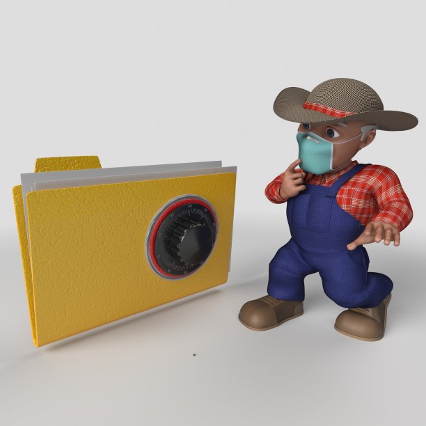 3D卡通农民角色图片下载