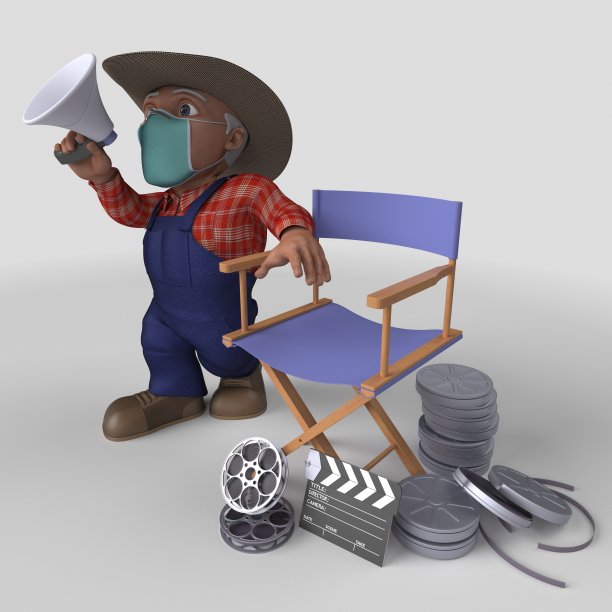 3D卡通农民角色图片下载