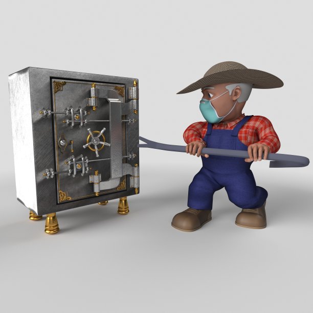 3D卡通农民角色图片下载