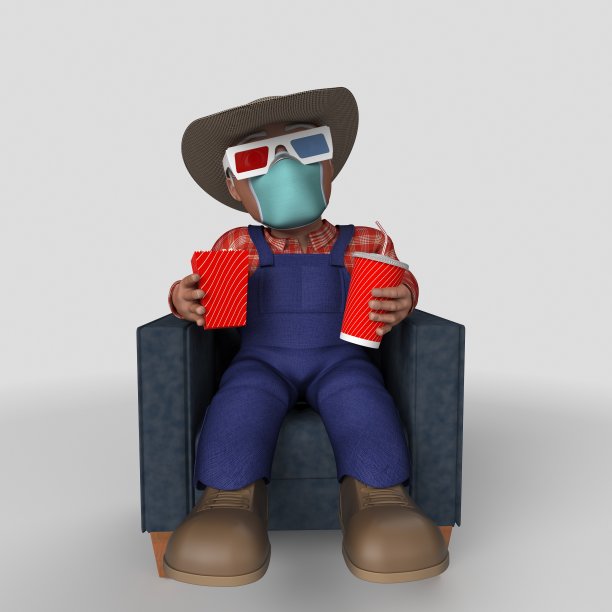 3D卡通农民角色图片下载