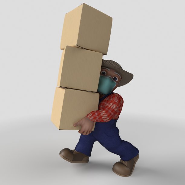 3D卡通农民角色图片下载