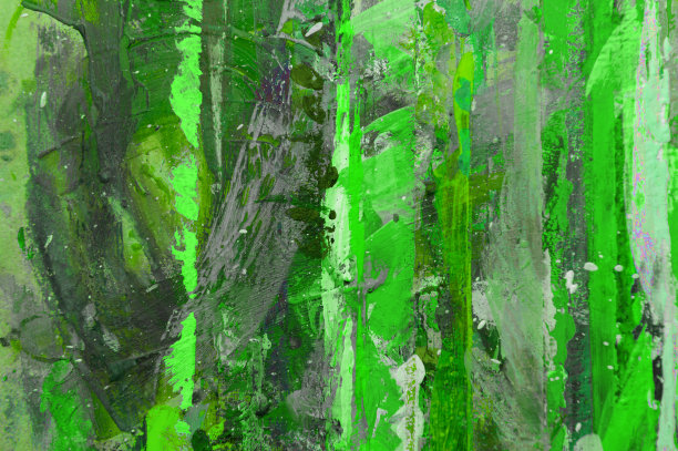 画布上涂抹颜料的绿色背景。St.Patrick的天图片下载