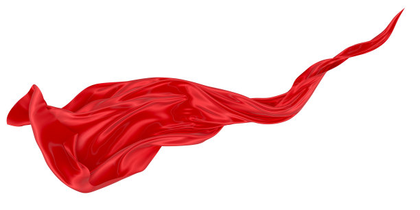 漂亮的红色波浪丝或缎子织物。3 d渲染图像。图片下载