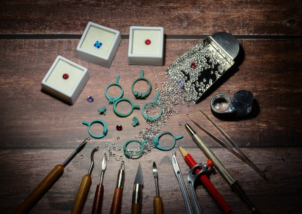 蜡戒指原型，宝石和珠宝制作工具图片下载