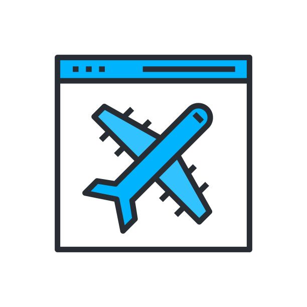 旅行社网站图标说明。图片下载