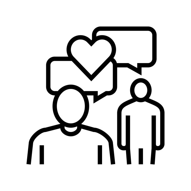 礼貌软技能线图标矢量插图图片下载