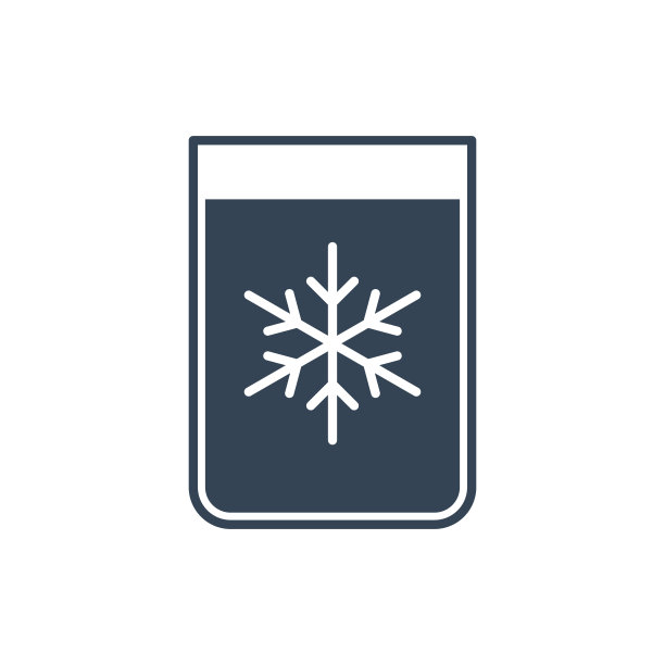 矢量黑色图标饮料和食品工业，冷却，冷藏图片下载