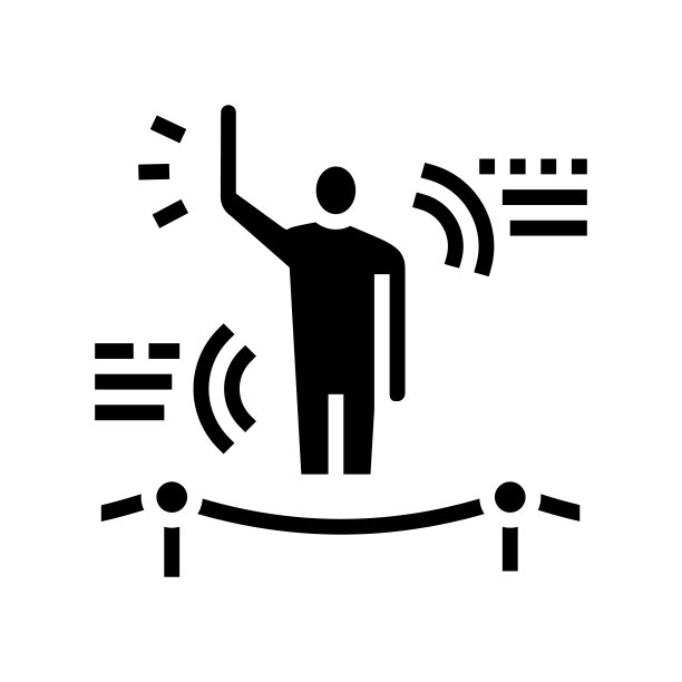 理解肢体语言，软技能，字形，图标，矢量插图图片下载