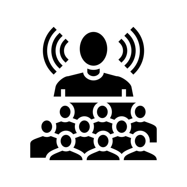 领导软技能字形图标矢量插图图片下载