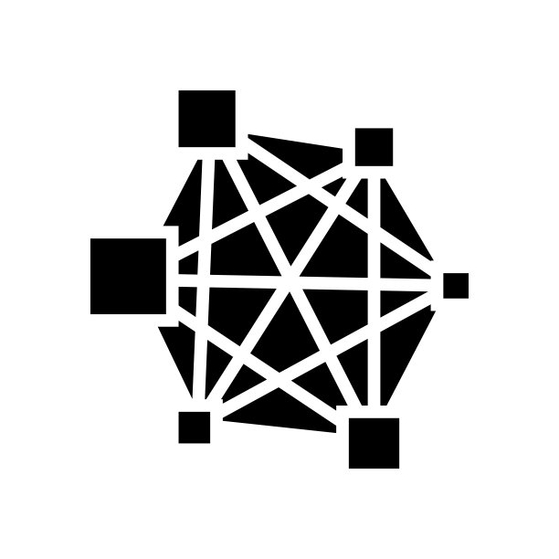 神经网络、字形、图标、矢量插图图片下载