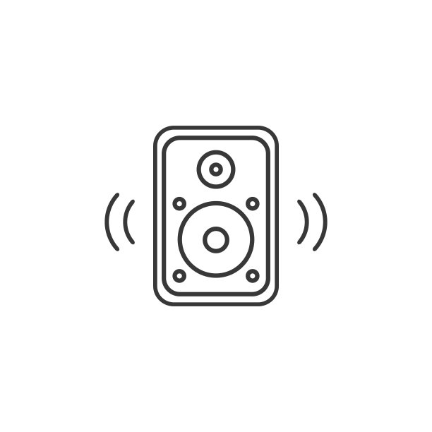 音响音乐扬声器线性图标。适用于网站、网页设计、移动应用和信息图表的简单图标元素图片下载