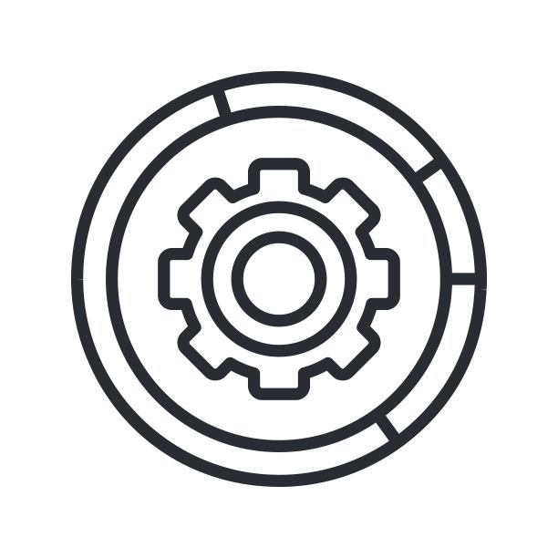 商业数据流程管理线性设计图标图片下载