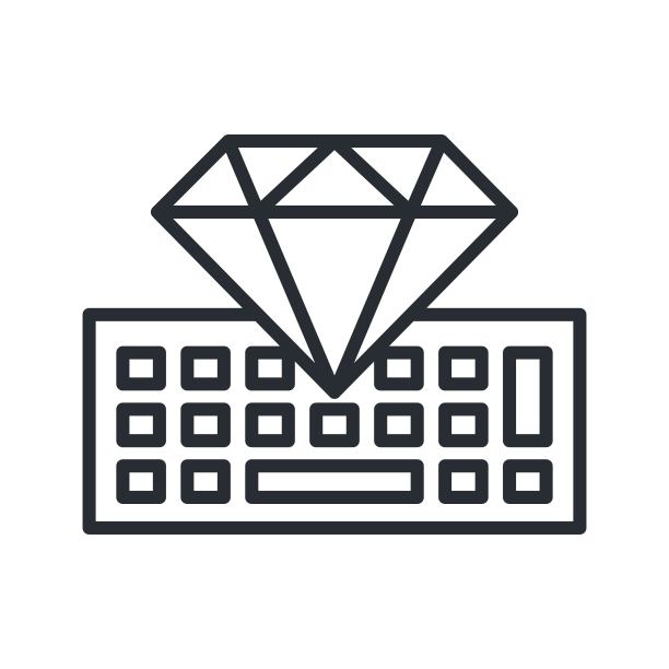 清洁编码图标。干净的软件编程标志。图片下载