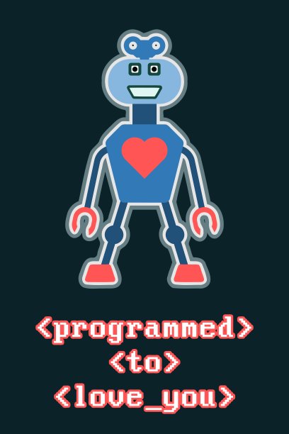 机器人爱向量设计图片下载