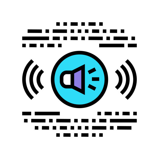 立体声音乐颜色图标矢量插图图片下载