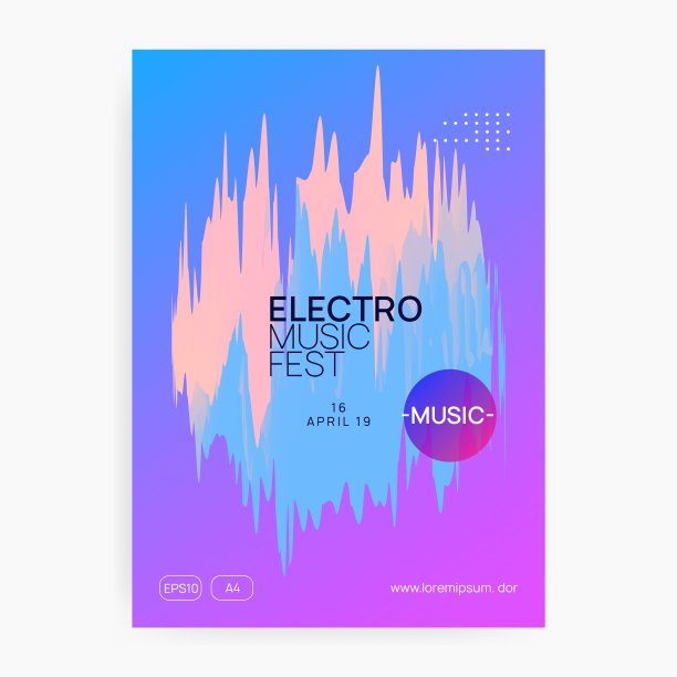 夏季海报和音乐节传单。图片下载