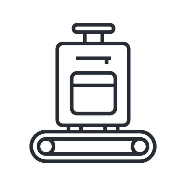 机场行李提取图标。传送带的象征。图片下载