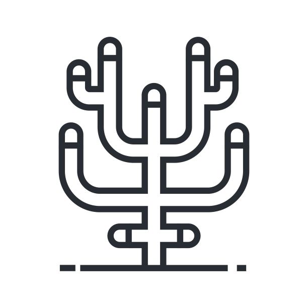 海藻图标，平面设计风格。水下植物群，海洋植物。图片下载