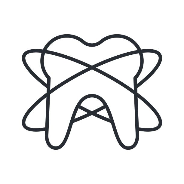 牙齿护理，牙齿保护图标。平面设计风格。图片下载