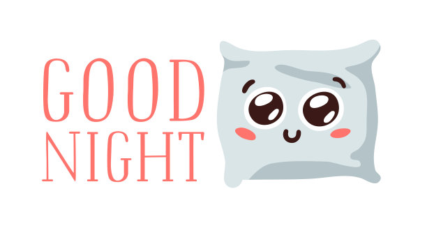 手绘搞笑枕头表情。卡通人物睡眠元素表情。面部表情矢量图。图片下载