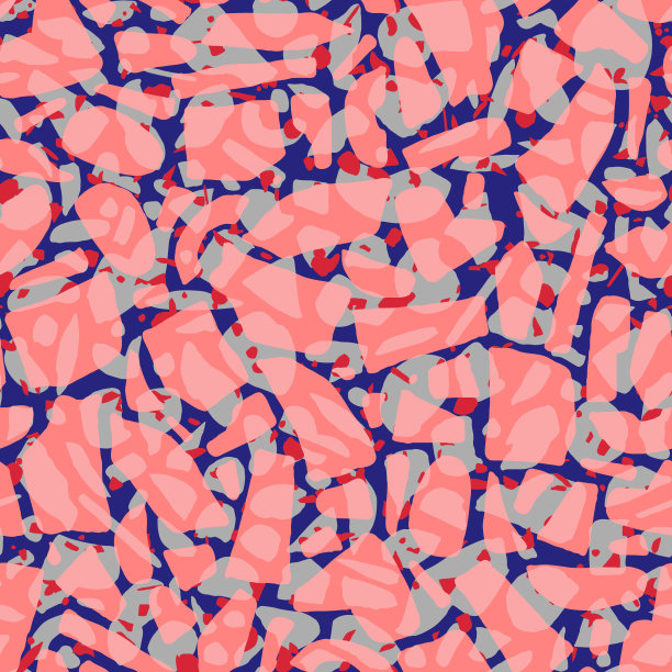 无缝抽象水磨石图案在烧珊瑚时髦的颜色。现代图形背景剪贴画图片下载